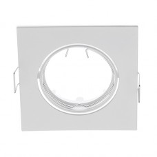 Σποτ Τετράγωνο Χωνευτό Κινητό Αλουμινίου Λευκό 21-1580